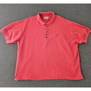 Vintage Arizona Jean Co Mens 2XL Big Pique Polo Shirt Coral Red Cotton 6-Button